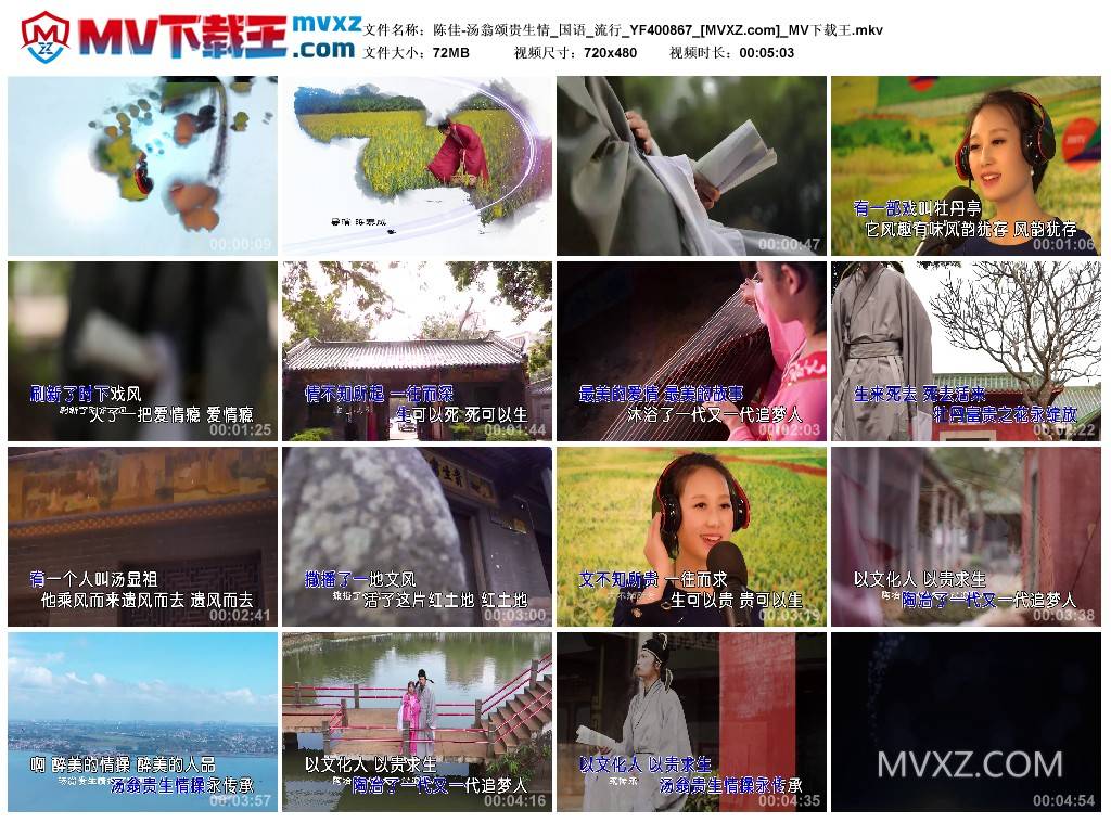 陈佳-汤翁颂贵生情_国语_流行_YF400867